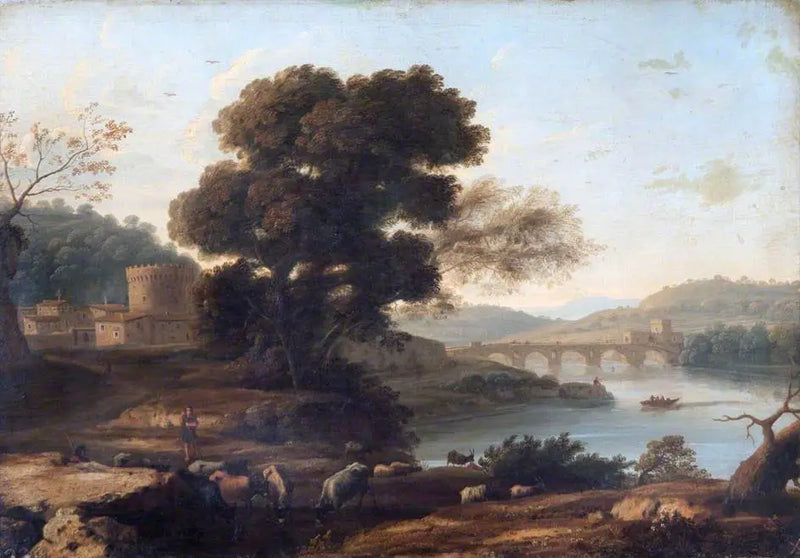 Paesaggio pastorale con il Ponte Molle, Roma - Claude Lorrain