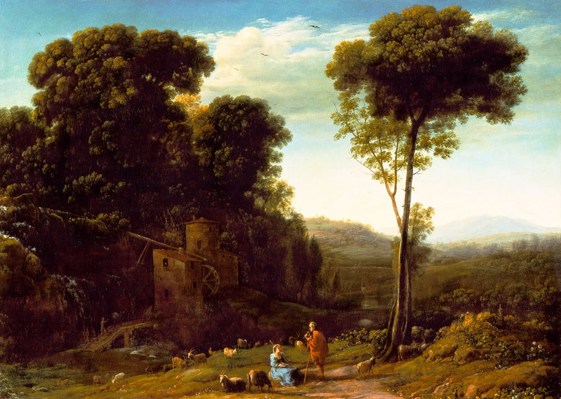 Paesaggio pastorale con un mulino - Claude Lorrain