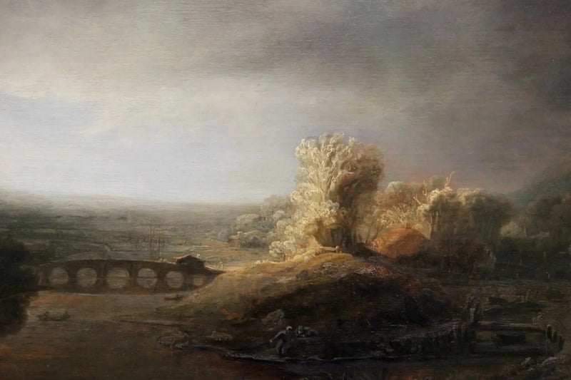 Paesaggio con un ponte a sette archi - Rembrandt