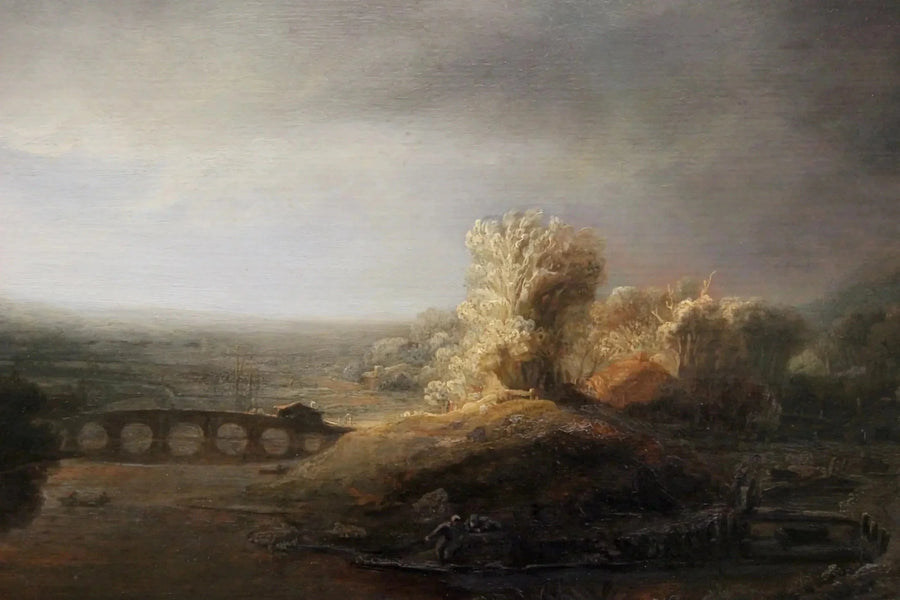 Paesaggio con un ponte a sette archi - Rembrandt