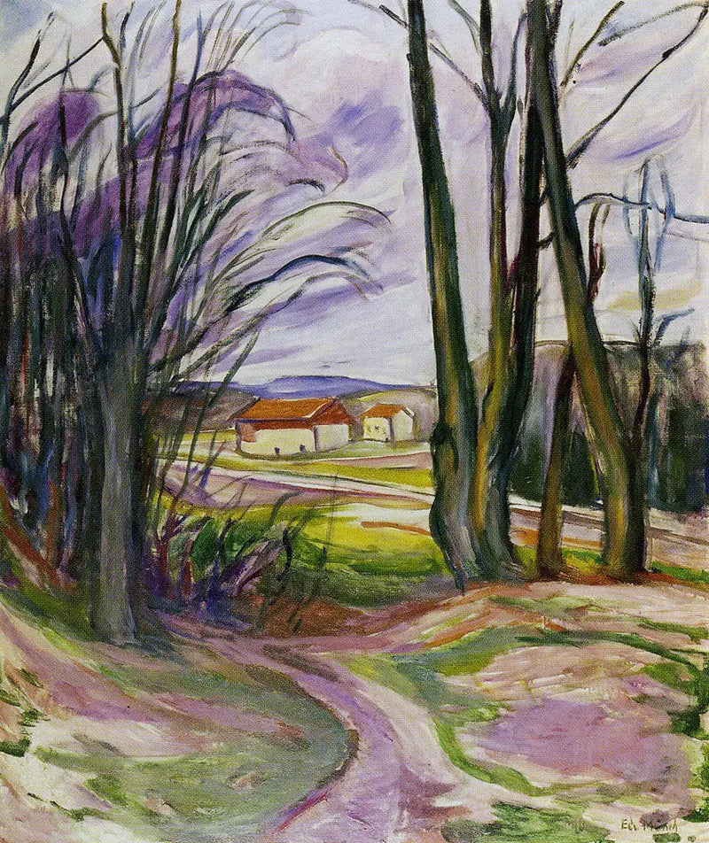 Paesaggio vicino a Skøyen - Edvard Munch