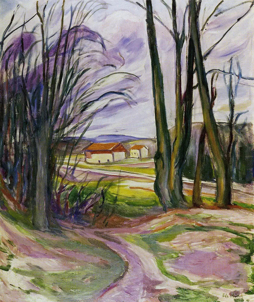 Paesaggio vicino a Skøyen - Edvard Munch
