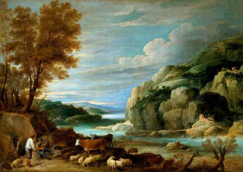 Paesaggio roccioso con personaggi - David Teniers il Giovane