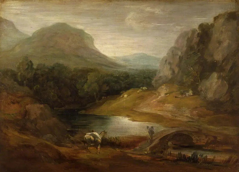 Paesaggio roccioso con un ponte - Thomas Gainsborough
