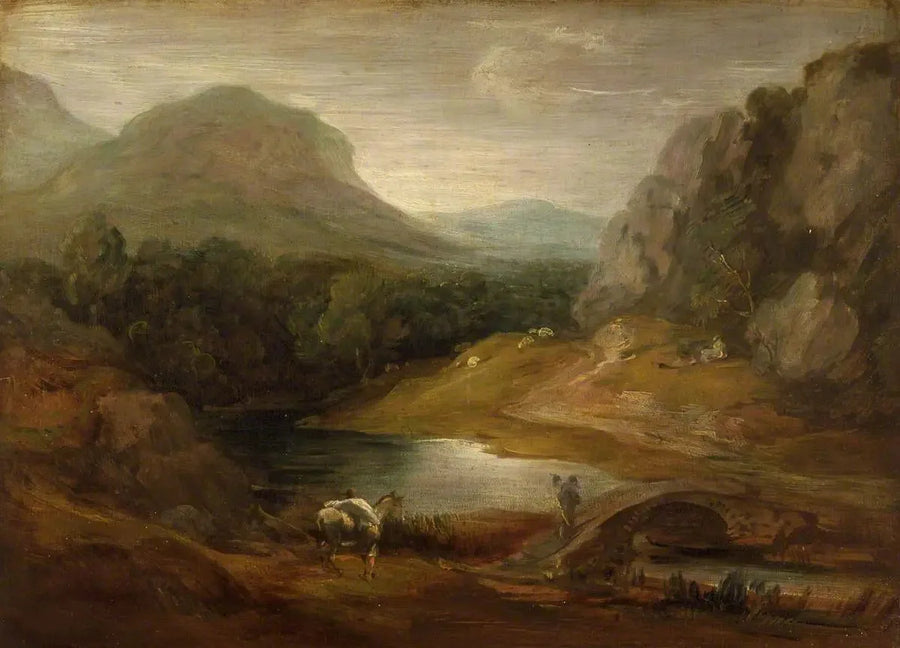 Paesaggio roccioso con un ponte - Thomas Gainsborough