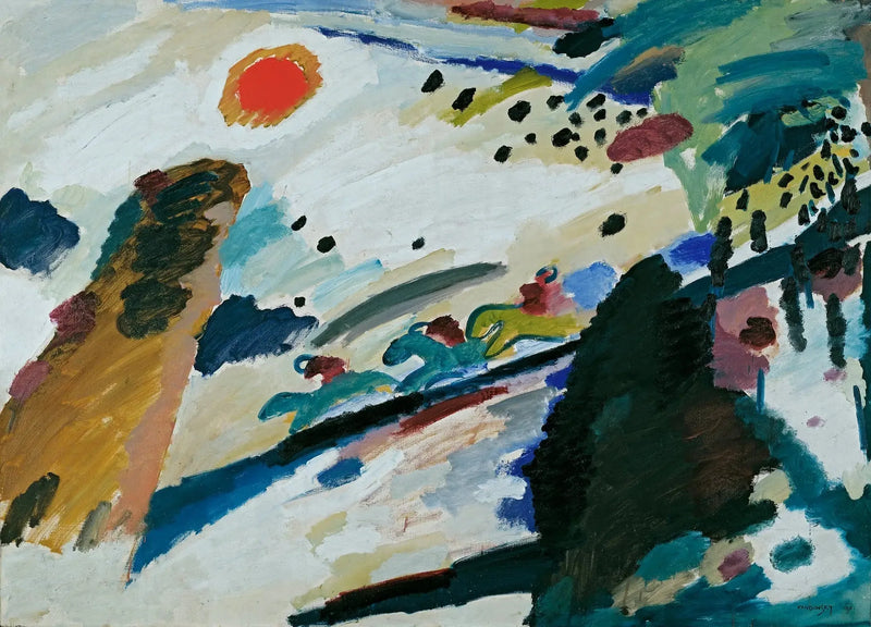 Paesaggio romantico - Vassily Kandinsky