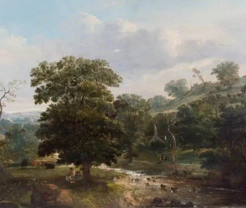 Paesaggio, ruscello con figure - Thomas Gainsborough