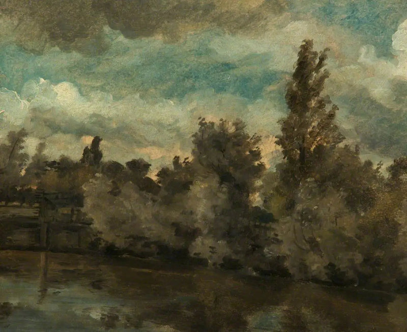 Paesaggio (ruscello con una fila di alberi) - John Constable