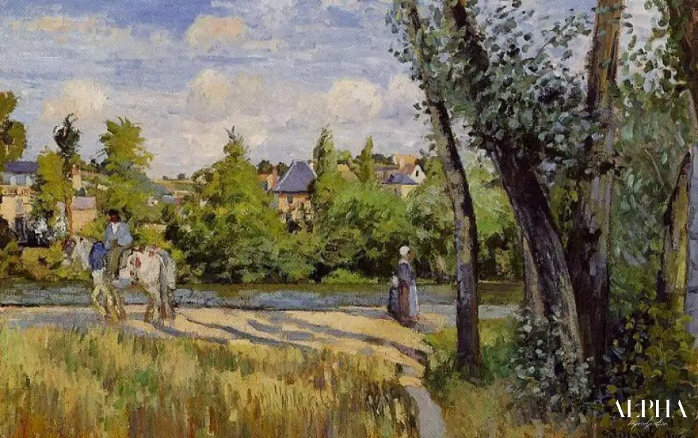 Paysage, soleil lumineux, Pontoise - Camille Pissarro - Reproductions de tableaux et peintures haut de gamme