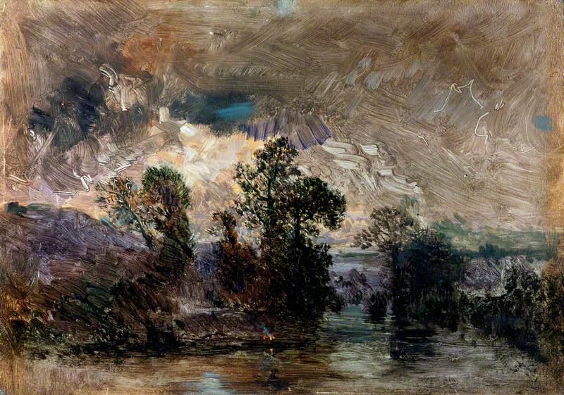 Paesaggio sotto un cielo tempestoso - Théodore Rousseau