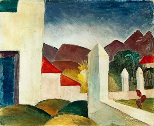 Paysage tunisien - August Macke - Reproductions de tableaux et peintures haut de gamme