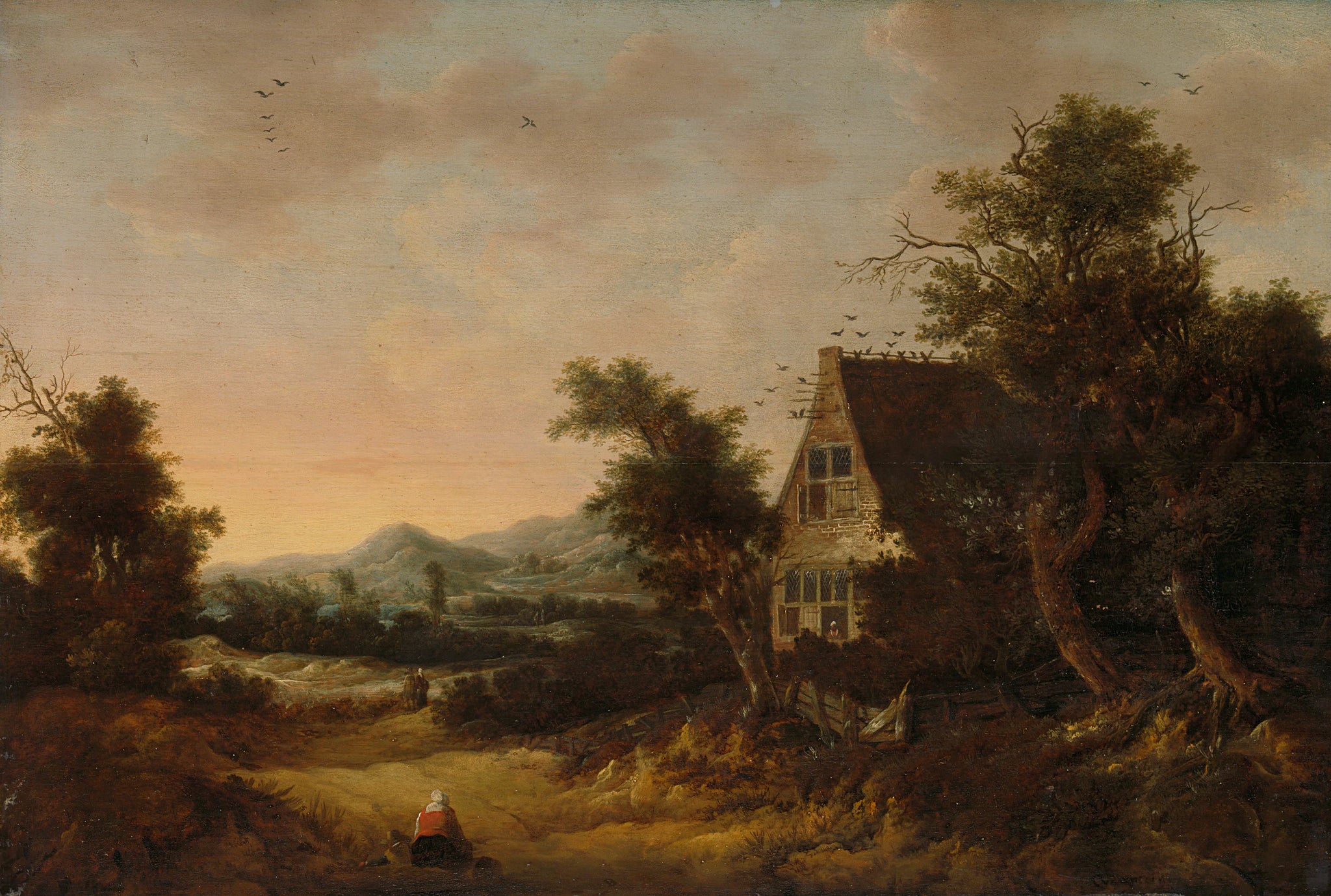 Paysage vallonné avec ferme - Cornelis van Zwieten