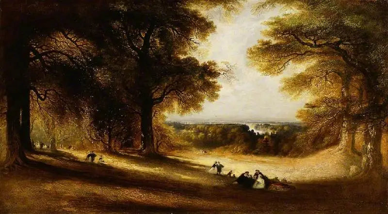 Paesaggio : Vista nel parco di Richmond - John Martin