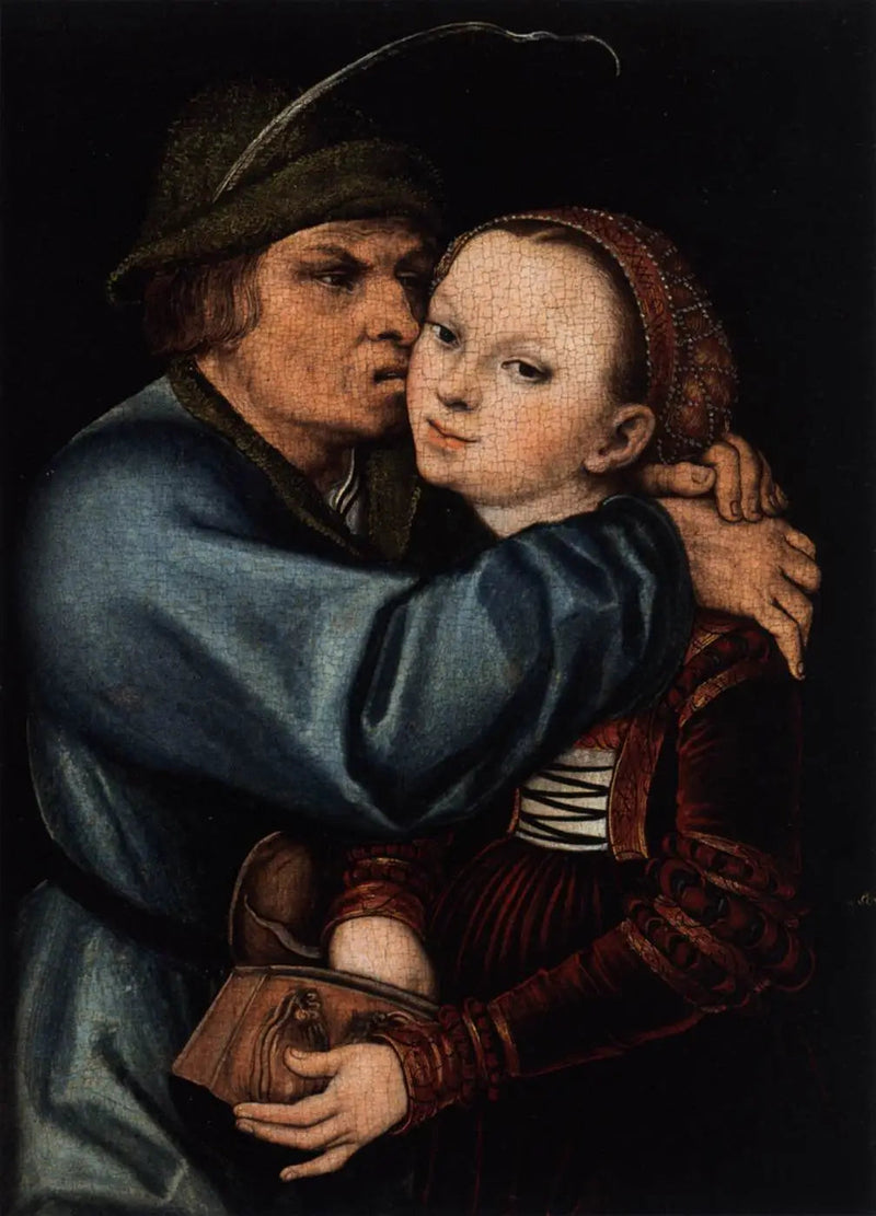 Contadino e prostituta - Lucas Cranach il Vecchio
