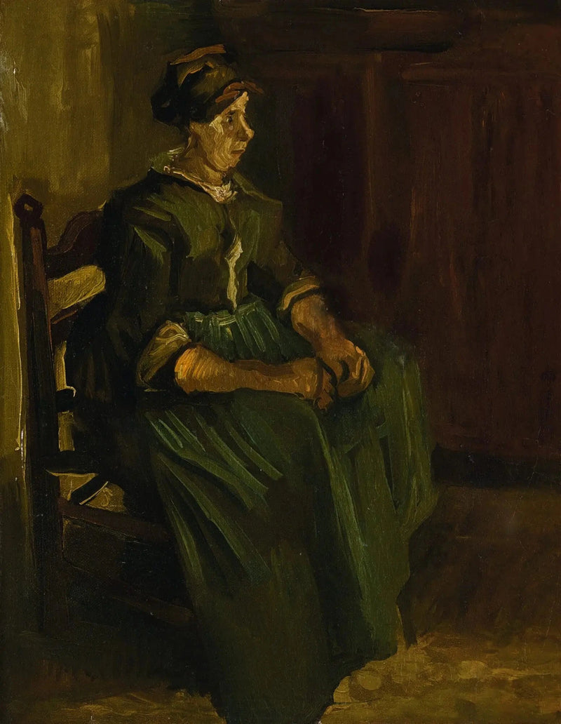 Contadina seduta su una sedia - Vincent van Gogh