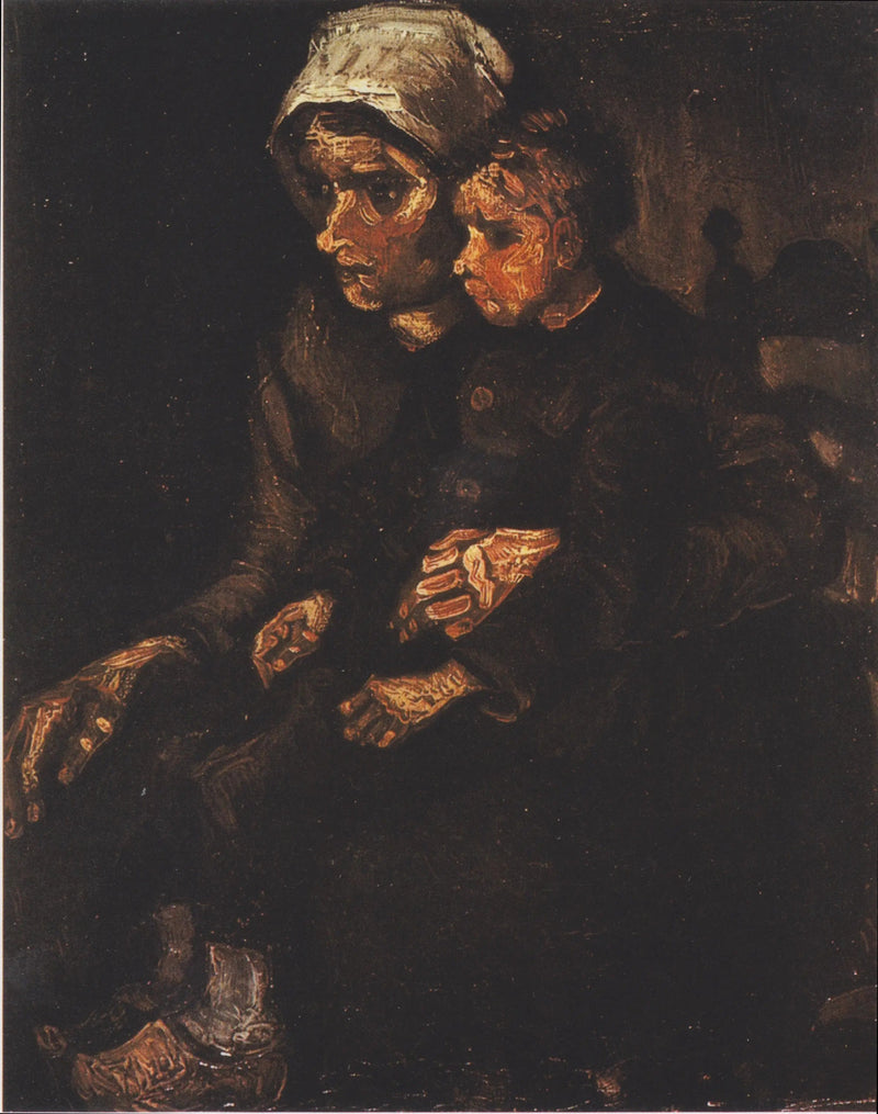 Contadina con un bambino in grembo - Vincent van Gogh