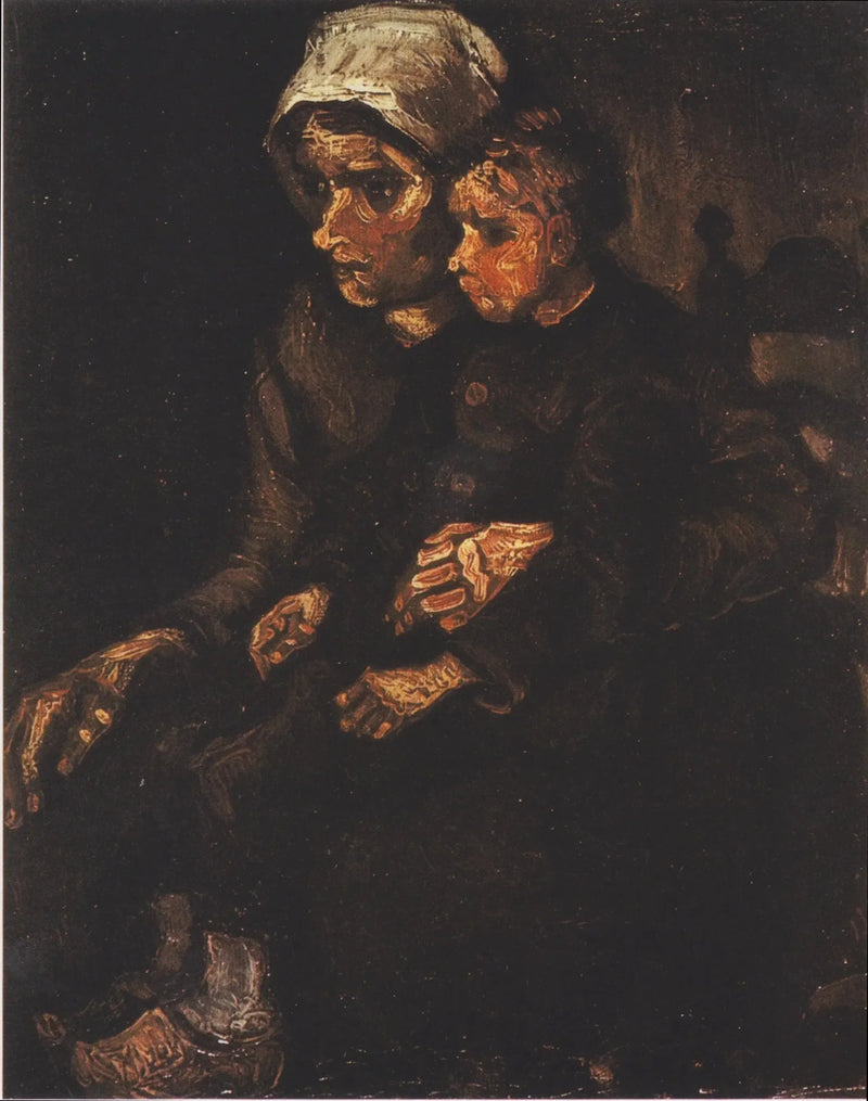 Contadina con un bambino in grembo - Vincent van Gogh