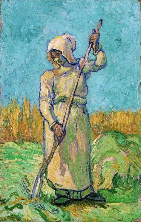 Contadina con un rastrello (da Millet) - Vincent van Gogh