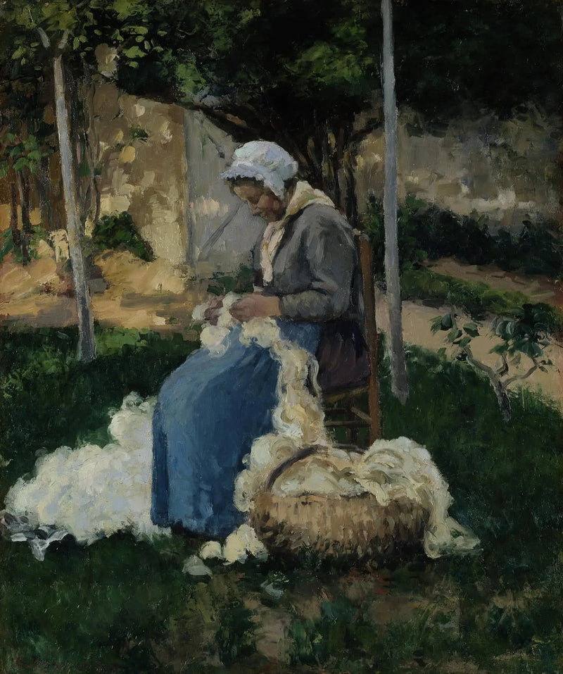 Contadina che districa la lana - Camille Pissarro