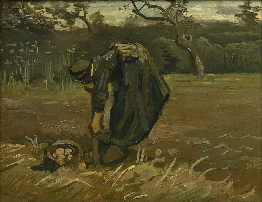 Contadina che scava patate - Vincent van Gogh