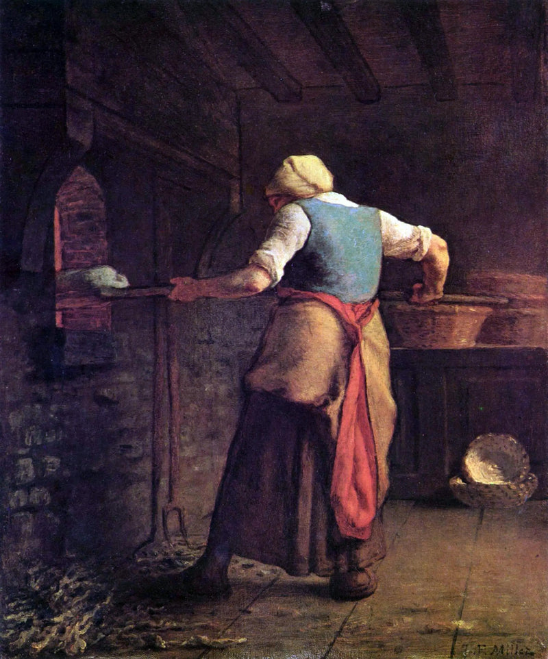 Contadina che inforna il suo pane - Jean-François Millet