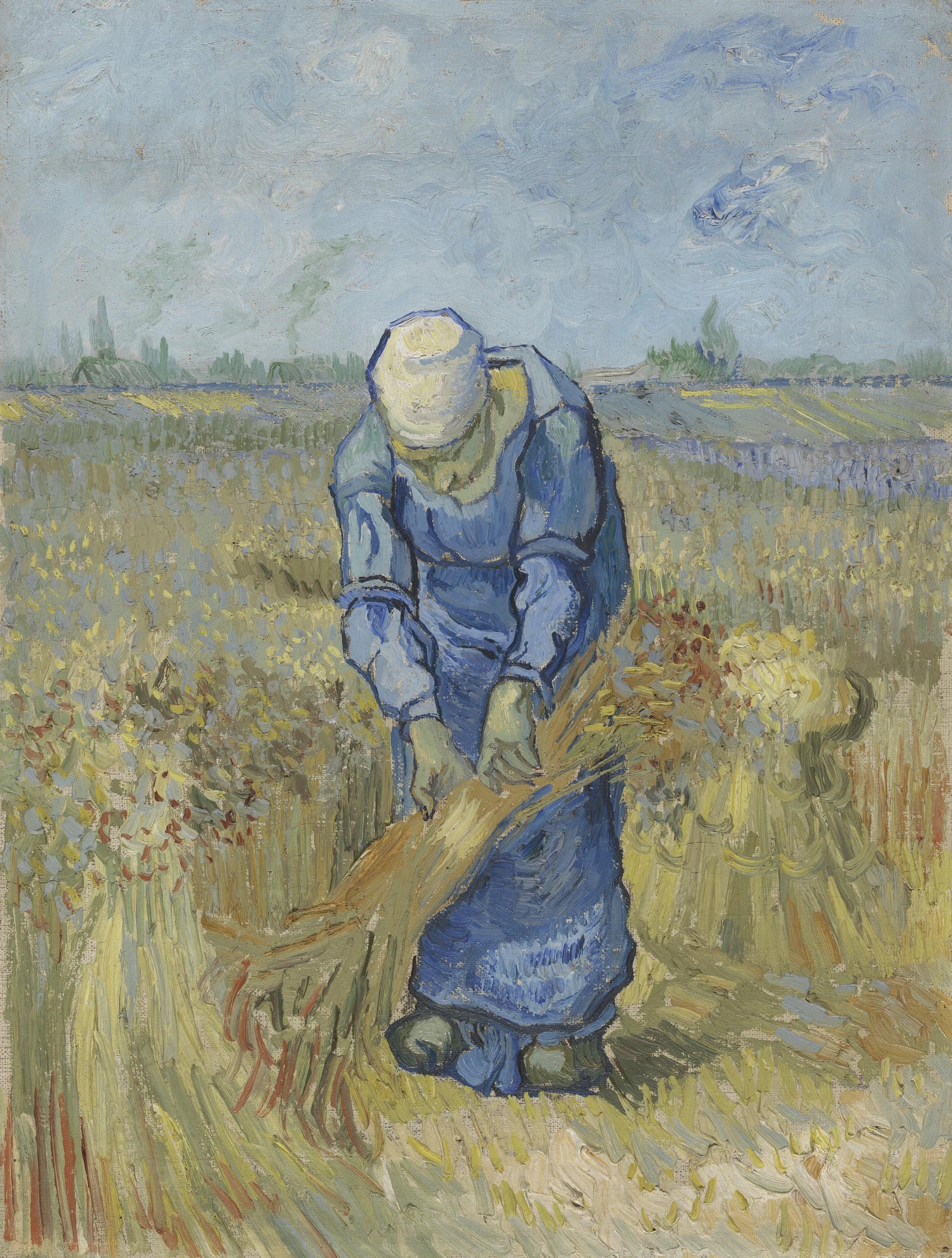 Paysanne liant des gerbes d’après Millet F700 de Vincent van Gogh, Van Gogh Museum