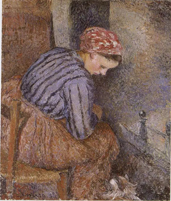 Contadina che si riscalda - Camille Pissarro
