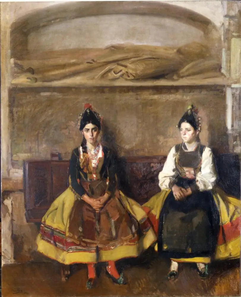 Paysannes de Ségovie (Espagne pittoresque, Ségovie) - Joaquín Sorolla image 1 tableau peint à l’huile sur toile