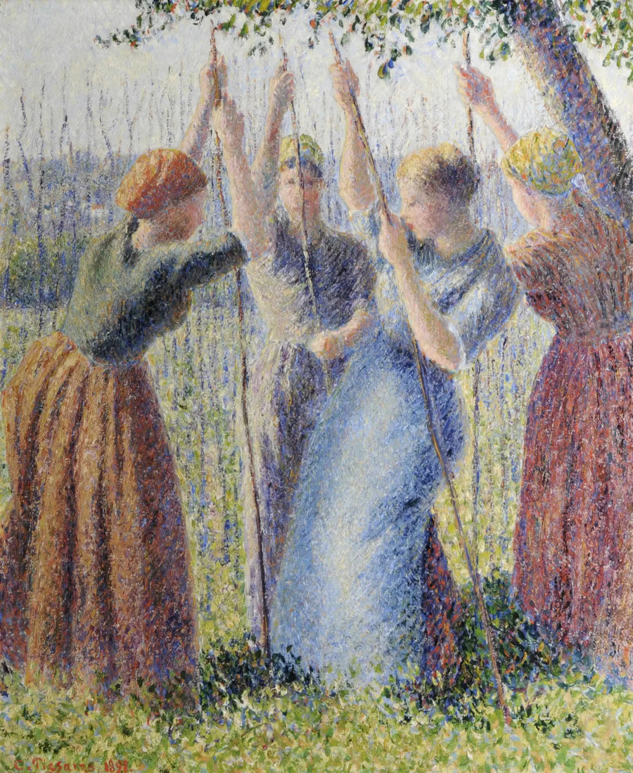 Contadine che piantano le canne - Camille Pissarro