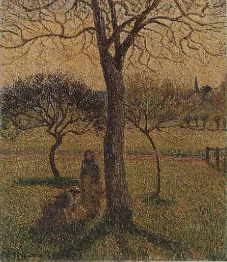 Contadine vicino a un noce - Camille Pissarro