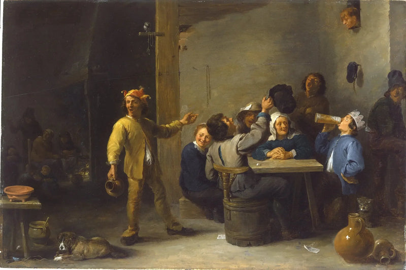 Paesani che celebrano la dodicesima notte - David Teniers il Giovane