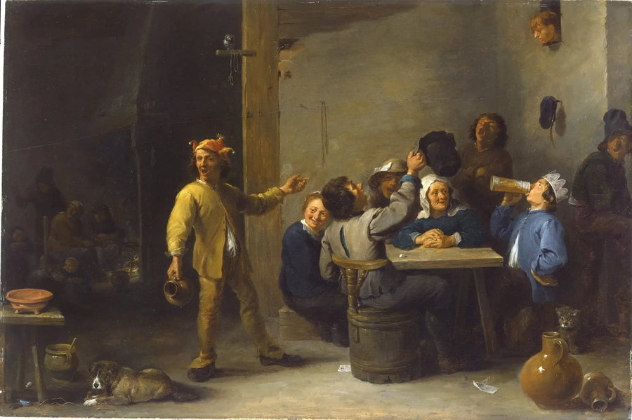 Paesani che celebrano la dodicesima notte - David Teniers il Giovane