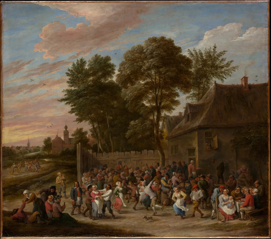 Paesani che ballano e festeggiano - David Teniers il Giovane