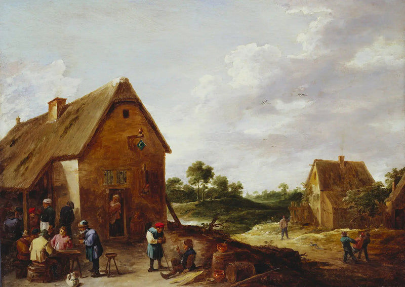 Contadini davanti a una locanda di campagna - David Teniers il Giovane