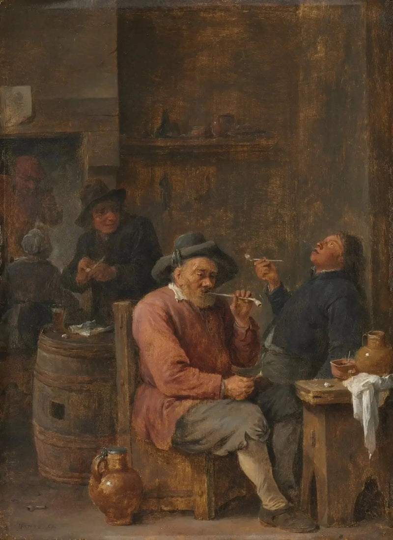 Contadini che fumano in una locanda - David Teniers il Giovane