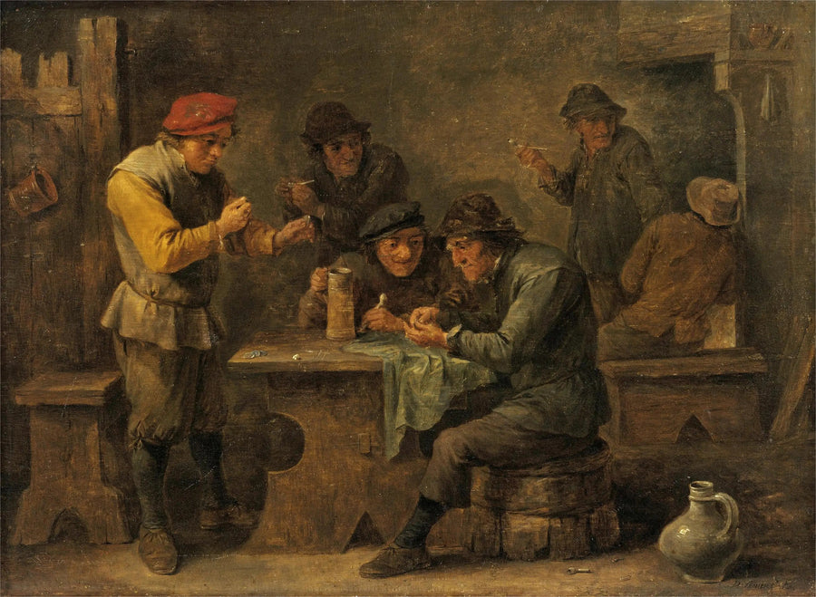 Contadini che giocano a dadi - David Teniers il Giovane