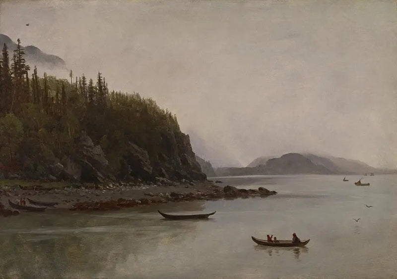 Pesca indiana - Albert Bierstadt