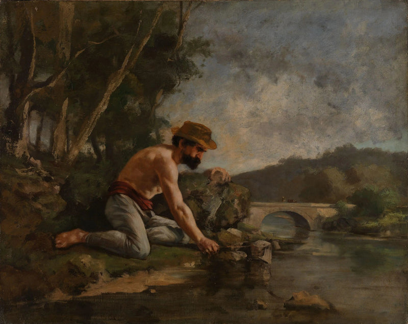 Pescatore con la lenza - Gustave Courbet