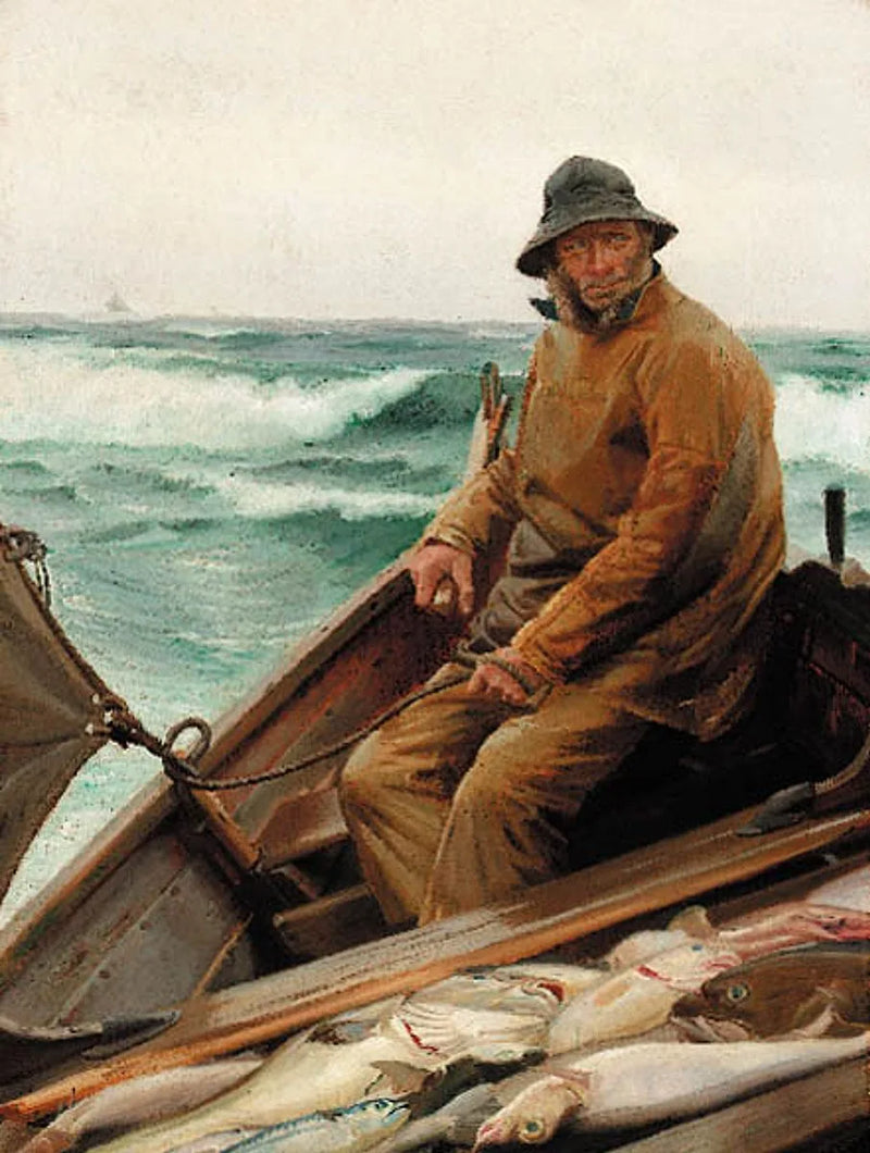 Pescatore di ritorno dal lavoro. - Michael Peter Ancher