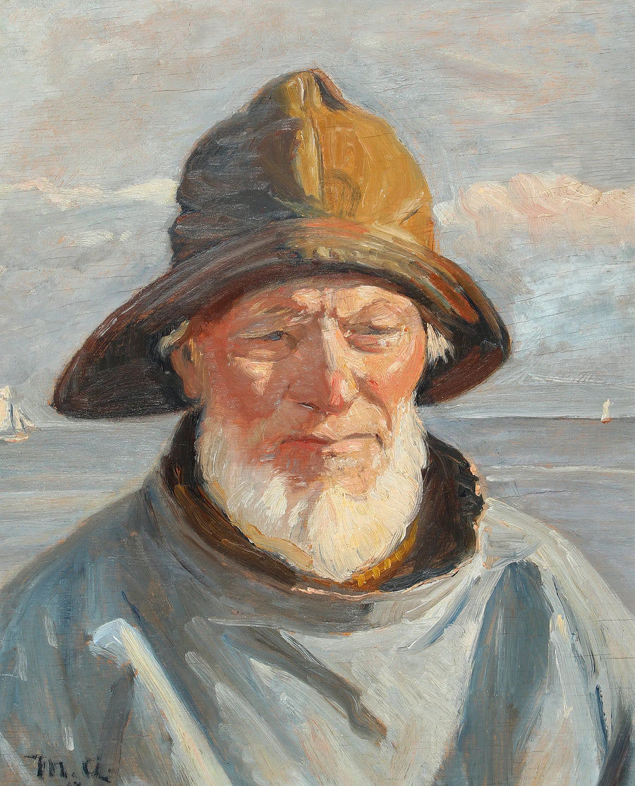 Pescatore sulla spiaggia di Skagen. -Michael Peter Ancher