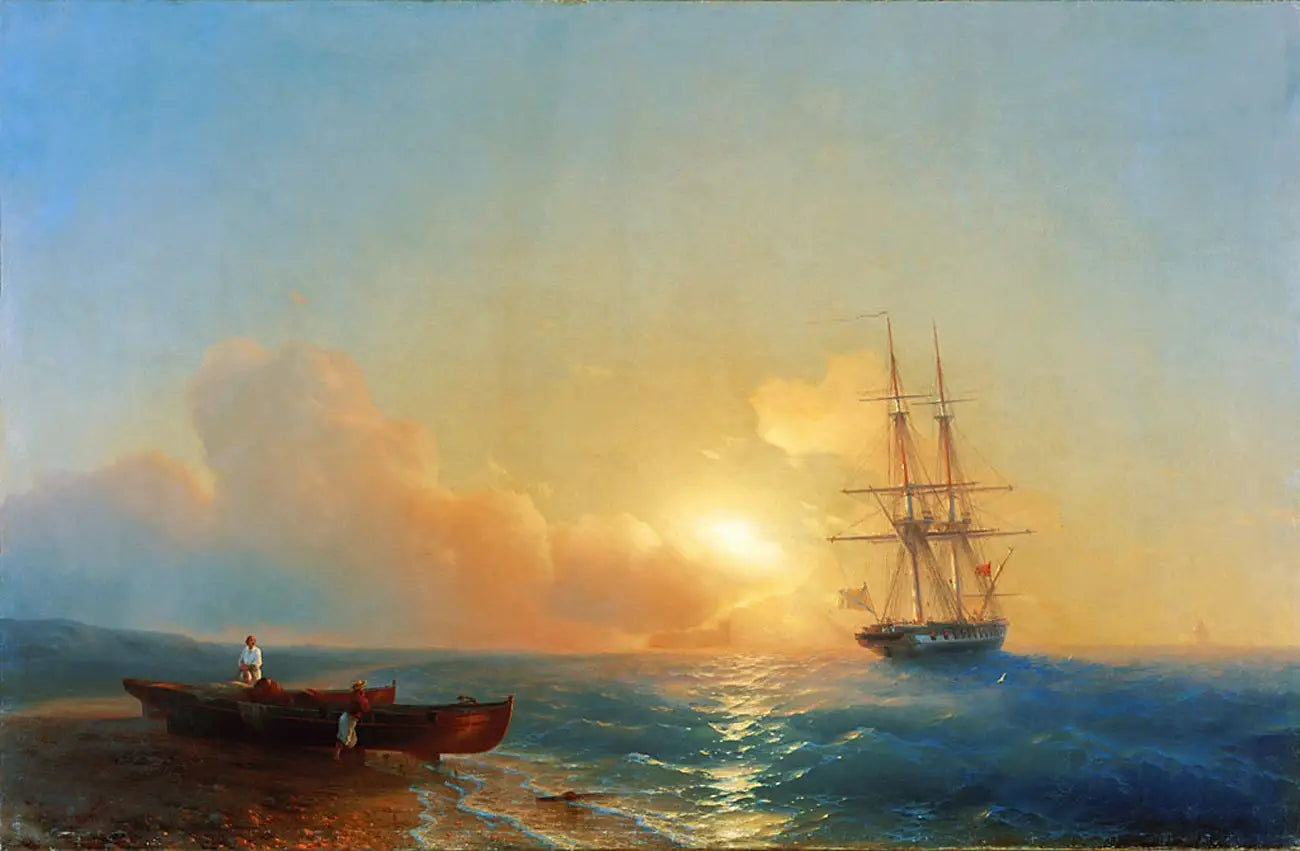 Pêcheurs sur la plage - Ivan Aïvazovski - Alpha Reproduction