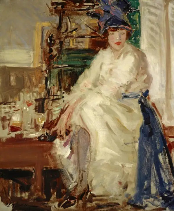 Peggy in blu e bianco - Francis Cadell