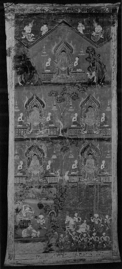 Peinture de temple bouddhique, Artiste thaïlandais anonyme, XVIIIe siècle