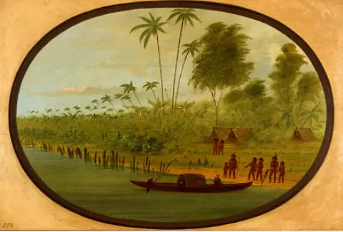 Peinture du chef Tobos - George Catlin - Alpha Reproduction