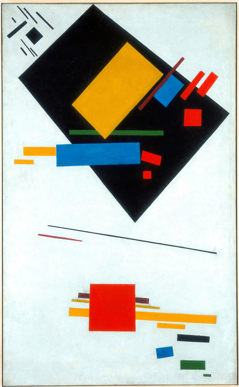 Pittura suprematista (con trapezio nero e quadrato rosso) - Kazimir Malevich