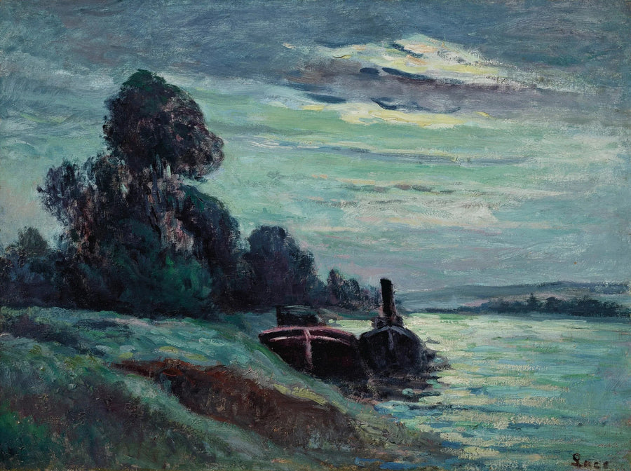 Péniches sur la Senna - Maximilien Luce