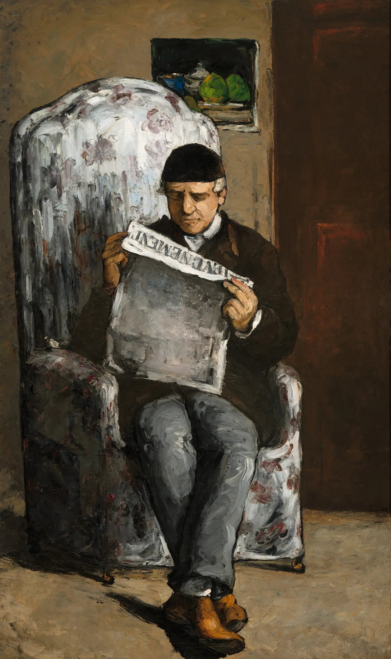 Padre dell'Artista che legge l'Evento - Paul Cézanne
