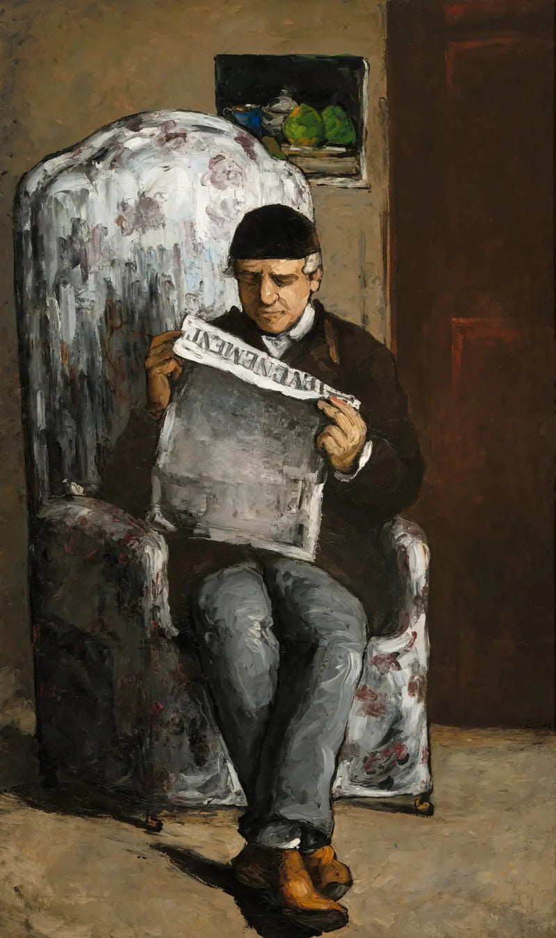 Padre dell'Artista che legge l'Evento - Paul Cézanne
