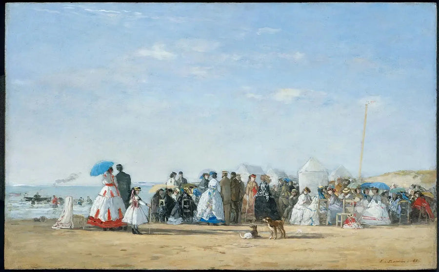 Personaggi alla moda sulla spiaggia - Eugène Boudin