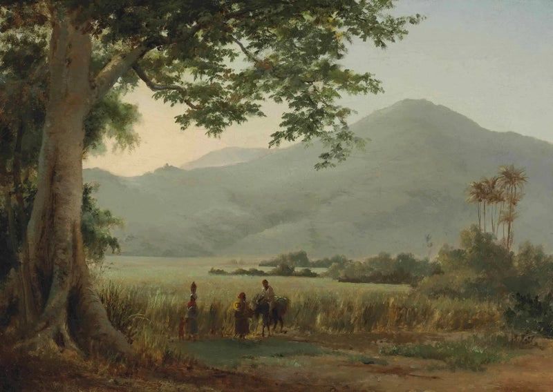 Personaggi che discutono lungo un sentiero - Camille Pissarro